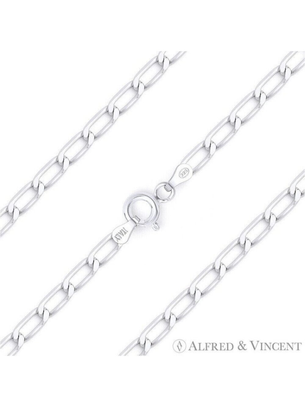Open Cable Link Italian Chain Anklet in Solid .925 Sterling Silver - Size 10